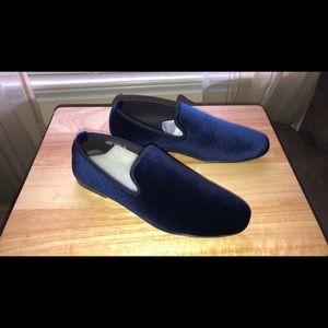 Blue Slip On Loafers